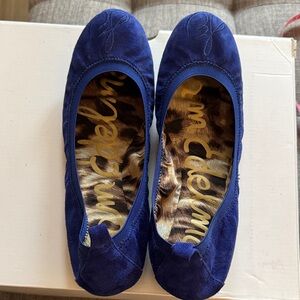 Sam Edelman Royal Blue Suede Flats